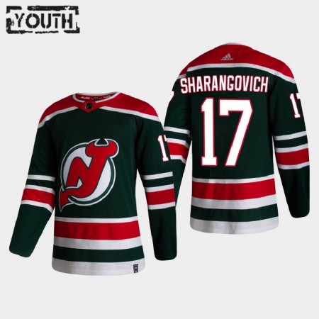 Kinder Eishockey New Jersey Devils Trikot Yegor Sharangovich 17 2020-21 Reverse Retro Authentic